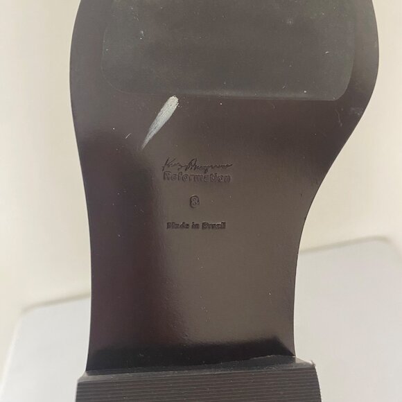 New Reformation x Kacey Musgraves Franklin Knee Riding Boot Ruby - Picture 6 of 15